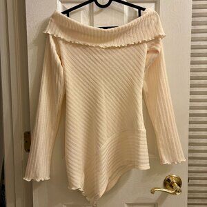 Ruffle Cream Top (S)